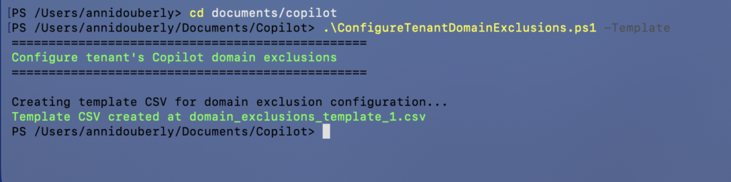 Copilot Domain Exclusion